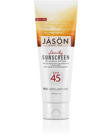 Jason Family Sunscreen  Broad Spectrum SPF 45  4 Oz Family (SPF 45)