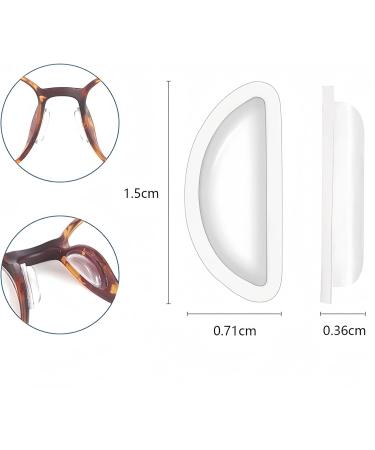 20 Pairs Glasses Nose Pads Nose Pads for Glasses Spectacle Nose Pads Soft Hypo Allergenic Adhesive Silicone Anti-Slip Nose Pads Grips for Eyeglass and Sunglasses Clear Transparent - Buy Online on GoSupps.com