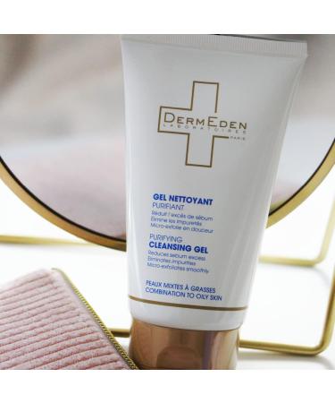 Laboratoires DermEden - Purifying cleansing gel 150 ml - Eliminates impurities and reduces excess sebum - Gently erases irregularities in the skin's texture - Made in France - Buy Online on GoSupps.com