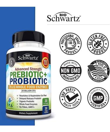 Advanced Strength Pre and Probiotics Supplement with Digestive Enzymes (1 Month Supply) Plus 15 Day Cleanse for Colon and Gut Health - Buy Online on GoSupps.com