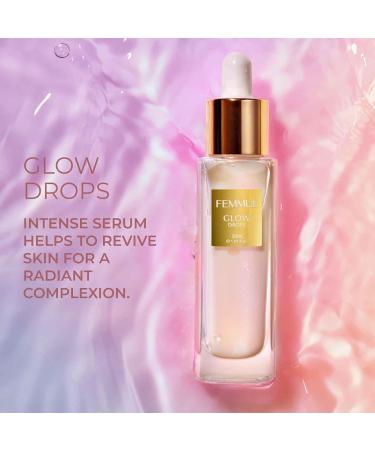 Glow Drops Hydrating Face Serum | Rose Water Hyaluronic Acid & Ceramides | Moisturize & Revive Dry Skin | Korean Skin Care - 1.01 oz - Buy Online on GoSupps.com