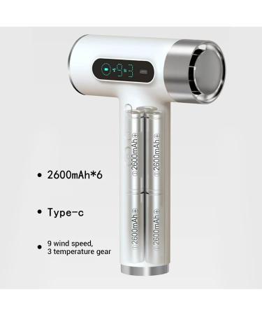 Travel Hair Dryer 300W 100000RPM Fast Drying Blow Dryer with 9 Wind Speeds and 3 Adjustable Temperature USB Rechargeable Cordless Hair Dryer LED Display for Dormitory Travel US Plug - Buy Online on GoSupps.com