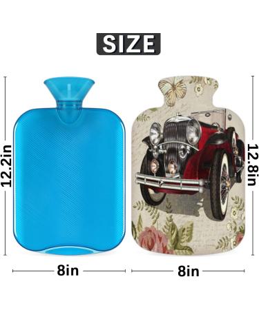 Retro-Style Fluffy Hot Water Bottle | 2L Capacity | Cozy Pain Relief for Back Neck & Shoulders - Buy Online on GoSupps.com