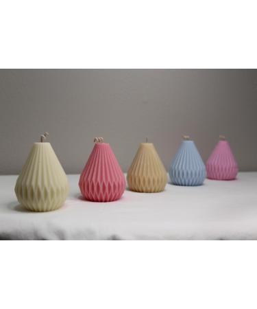 Set of 2 Luxury Cone Candle 100% Natural Soy Wax Coconut Soy Wax Gender Reveal Birthday Wedding. (Baby Pink) (White Petal Cashmere)