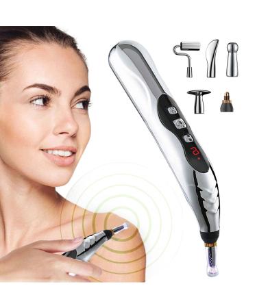 Acupuncture Pen, Electronic Pain Relief Therapy, 5-in-1 Merdin Energy Pulse Massage Pen, USB Energy Pen Pain Relief Tools