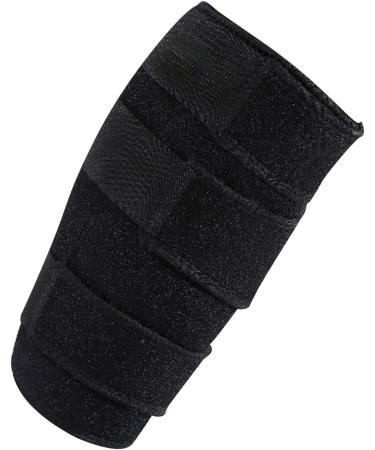 Durable Calf Compression Support Sleeve - 1PC Black Shin Rail for Wrestling & Muscle Support | 56 x 28 cm International Shipping Available - Buy Online on GoSupps.com