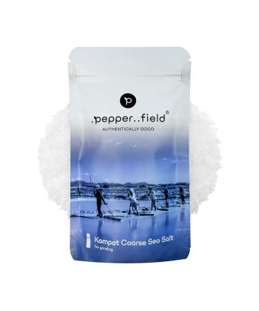 Pepperfield Kampot Sea Salt - 100% Natural Coarse Salt Beads, Hand Harvested, Ideal for Mills, Sustainable, Gourmet Quality for Cooking, Marinating and Decorating, 120g