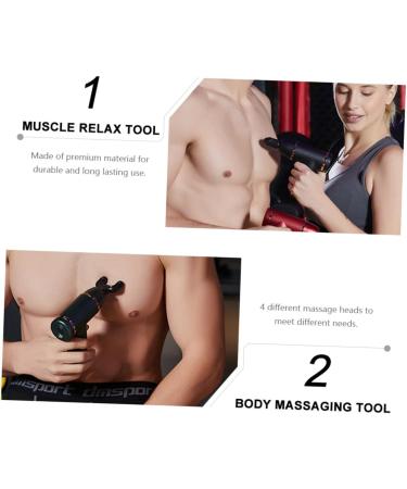 Homsfou Fascia Massage Gun Set | Deep Tissue Hand Massager for Pain Relief | Portable Percussion Muscle Device | Fitness & Wellness Tool (18x13.5x4cm Black) - Buy Online on GoSupps.com