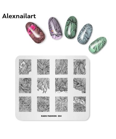 Nail Stamp Plate Set - 5pcs Picture Design Templates for Nail Art | Rock City Architecture Leopard & Hair Braiding Patterns - DIY Manicure Tools GT0011 - Buy Online on GoSupps.com
