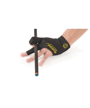 Predator Second Skin Billiard Glove Black and Yellow: Fits Left Bridge Hand Large/X-Large