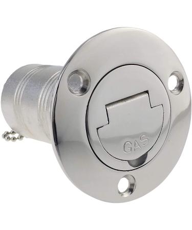 ISURE MARINE 1-1/2"(38mm) Boat Gas/Fuel/Diesel/Water/Waste Deck Fill/Filler with Keyless Cap 1-1/2" Marine Mirror- Polished 316 Stainless Steel Hardware for Boat Yacht Caravan GAS 1-1/2"