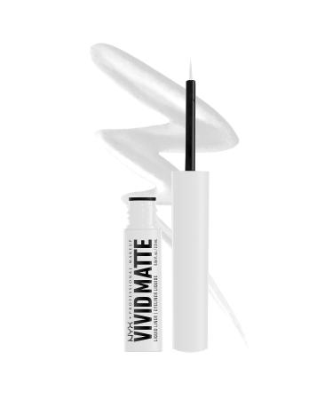 NYX PROFESSIONAL MAKEUP Vivid Matte Liquid Liner  Smear-Resistant Eyeliner with Precise Tip - White 02 White