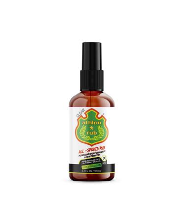 Athlon Rub - Plant Based Muscle Rub - Athlete Travel Size. Thai Oil Liniment. Great for Activities Involving Muscle Warm up Activation and Recovery (3.4 Oz / 100 ml) 3.4 Fl Oz (Pack of 1)