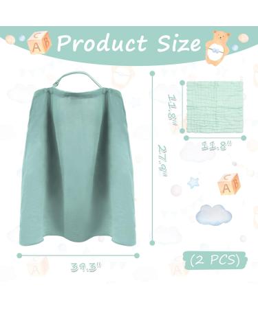 Soft Cotton Breastfeeding Cover with Towel - Green | Multi-Use Nursing and Stroller Cover for Moms - Buy Online on GoSupps.com