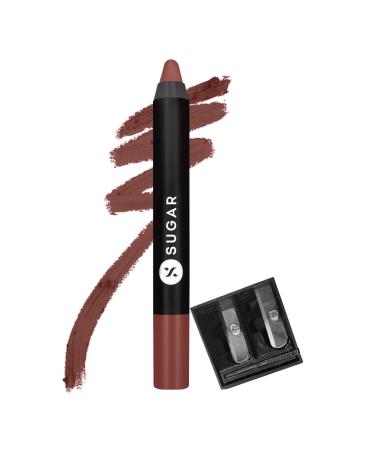 SUGAR Cosmetics Matte As Hell Crayon Lipstick - 20 Buffy Summers (Mid-tone Warm Nude)