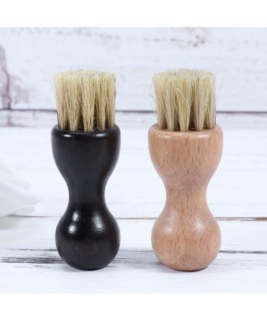EXCEART Shoe Brush Cream Applicator Wooden Shoe Shine Brushes Polish Paste Jar Dauber Bristles Shaft Slotted for Boots Shoes & Other Leather Care - Buy Online on GoSupps.com