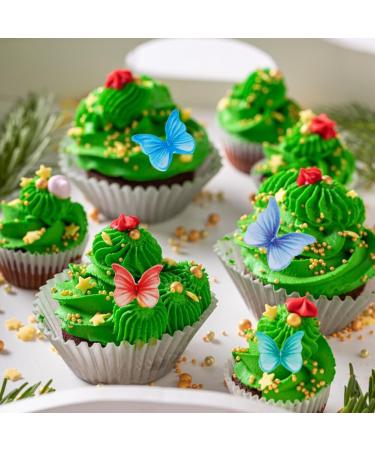 48Pcs Edible Wafer Paper Butterflies Cupcake Topper Cake Decorations Mix Edible Rice Paper Paper Cake Dessert Toppers Party Cake Decorations for Birthday Party Baby Shower Wedding Mix a - Buy Online on GoSupps.com