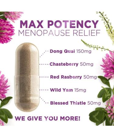Menopause Supplement for Women - Hormone Support with Black Cohosh, Dong Quai & Chasteberry - Hot Flash Relief - 60 Capsules - Buy Online on GoSupps.com