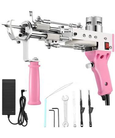 FancyBant Tufting Gun  2 in 1 Electric Carpet Rug Gun Cut Pile and Loop Pile  Carpet Weaving Knitting Machine Pink