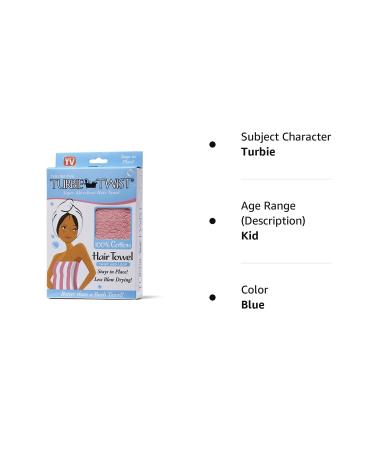 Turbie Twist Hair Towel - Original Design (Blue) | Fast Drying for All Hair Types - Buy Online on GoSupps.com