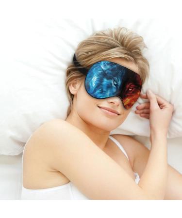 Buy Flame Wolf Funny Eye Mask - Soft Blindfold Cover & Adjustable Night Eyeshade for Sleep & Travel | International Shipping Available - Buy Online on GoSupps.com