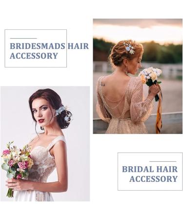 WHYCNJL 3 Pieces Wedding Comb Pearl Hair Jewelry Bridal Rhinestone Bridal Jewelry Comb Hair Clip for Bride Bridesmaid Blue - Buy Online on GoSupps.com
