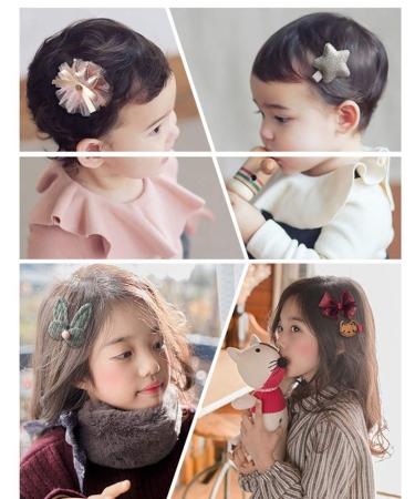 Buy CHTENG Kids Hair Clips - Cute Bow Butterfly Elastic Bands & Barrettes for Baby - Dark Pink Hair Accessories - Buy Online on GoSupps.com