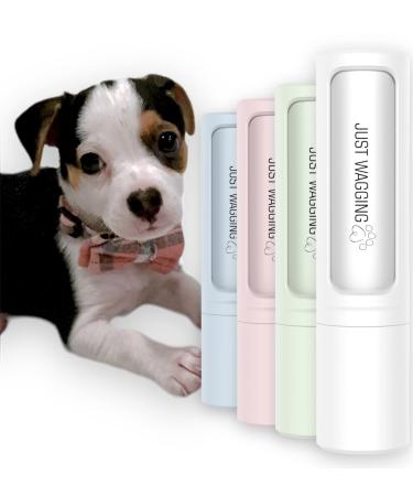 JustWagging Pet Hair Remover Dog & Cat Fur Tool for Reusable Lightweight Portable Couch Carpet Car Seats Furniture Laundry Animal Lint Roller Removal Baby Blue