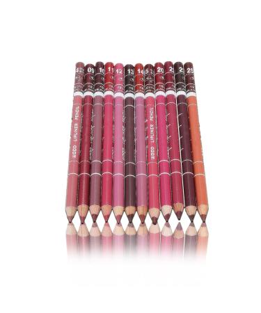 lmoikesz Set of 12 long-lasting DIY makeup beauty pencils eyeliner pen smooth makeup natural color cosmetics for home use