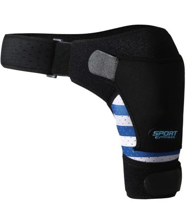 Colcolo Shoulder Support Belt for Men & Women - Breathable Compression Cuff with Pressure Cushion for Gym Training - Blue - Buy Online on GoSupps.com