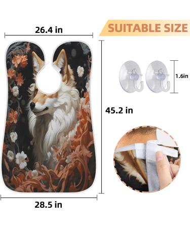 Pretty Fox Beard Bib Apron | Beard Hair Catcher for Men | Ideal Fathers Day & Christmas Gift for Dad & Husband - Includes 2 Suction Cups - Buy Online on GoSupps.com
