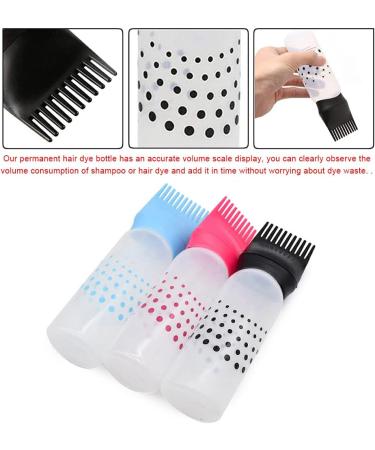 BOKIOESDE Home Barber Shop Portable Hair Dye Applicator Bottle Reusable Washable Filling Brush Dispenser with Scales Hairstyling Red - Buy Online on GoSupps.com