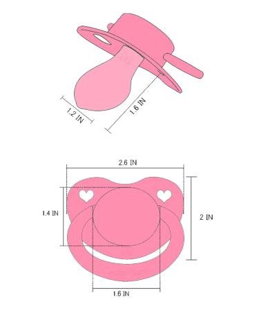 CutiePlusU Adult Size Crystal Pacifier - Large Nipple Shield 2 Pack in Pink/Blue - Shop Now for International Shipping! - Buy Online on GoSupps.com