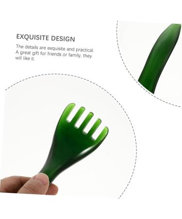 Minkissy 1stk Massage Device - Five Claws Horn Scratching Comb & Acupuncture Pen for Muscle Relief - Antistatic Resin Wax Skin Care Tool (17x5.5cm Green) - Buy Online on GoSupps.com