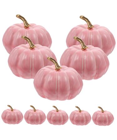 Homoyoyo 10pcs pink halloween decor halloween decorations artificial pumpkins halloween centerpiece Halloween Pumpkin Halloween Party Ornament Pumpkin Decor supplies Foam fake pumpkin