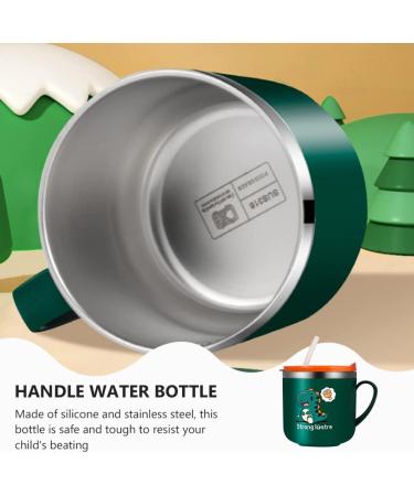 Kids Stainless Steel Milk Bottle with Scale, Anti-Scald Handle and Silicone Straw - Toddler's Eco-Friendly Drinking Cup - Buy Online on GoSupps.com