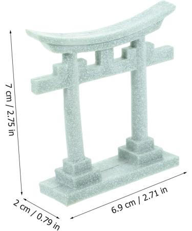 FUNOMOCYA Japanese Torii Model Home Decor Ornament Birdie House Accessories Mini Torii Gate Statue Resin Mini House Torii Gate Japanese Torii Gate Crafts Miniature Torii Gate Pvc Grey 8.50X8.00X2.50CM - Buy Online on GoSupps.com