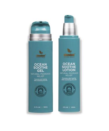 Abundant Natural Health Ocean Soothe Gel & Lotion Bundle with Natural Magnesium Salts and 1.8% Salicylic Acid for Relief and Control of Mild Psoriasis Symptoms Hydrate and Soothe Skin Fragrance-Free