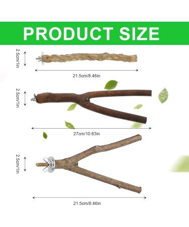 Vueinrg 5-Piece Natural Wood Bird Cage Accessories | Premium Belt Rods & Sticks for Canaries & Nymphic Birds - Buy Online on GoSupps.com