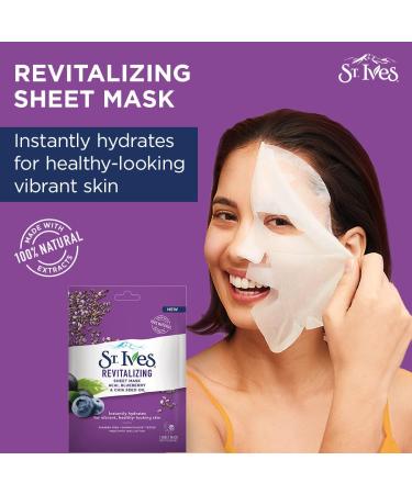 St Ives 23 ml Sheet Mask Revitalising Acai Blueberry and Chia Seed Oil (Single) - Buy Online on GoSupps.com