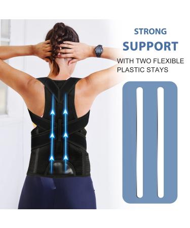 ABACKH Back Brace Posture Corrector for Women and Men - Adjustable Posture Back Brace for Upper and Lower Back Pain Relief - Improve Back Posture and Lumbar Support XL(37"-42") X-Large(37-42 Inches) - Buy Online on GoSupps.com