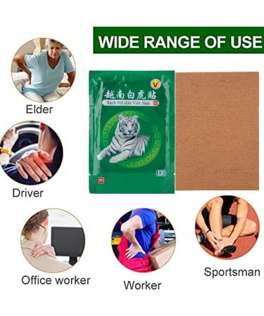 8PC White Tiger Balm Pain Relief Patches Back Shoulder Joint & Muscle Pain Relief for Herniated Discs - International Shipping Available - Buy Online on GoSupps.com