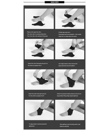 Ankle Support Compression Brace for Men & Women | Elastic Foot Sleeve for Sprains & Plantar Fasciitis Recovery - Black Right Medium - Buy Online on GoSupps.com