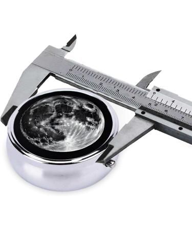 Moon Round Pill Box - 3 Compartment Portable Travel Medicine Organizer | Mini Decorative Pocket Vitamin Holder - Buy Online on GoSupps.com