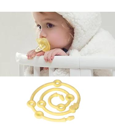 Buy Adjustable Baby Pacifier Band - Food-Safe Silicone Soft & Stretchy - Yellow - Ideal Baby Care Holder - Buy Online on GoSupps.com