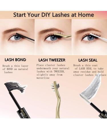 Lash Applicator Tool Stainless Steel Cluster Lash Tweezers - Curved DIY Tweezers for False Lashes, Cluster Lash Application and Removal (Gradient) - Buy Online on GoSupps.com