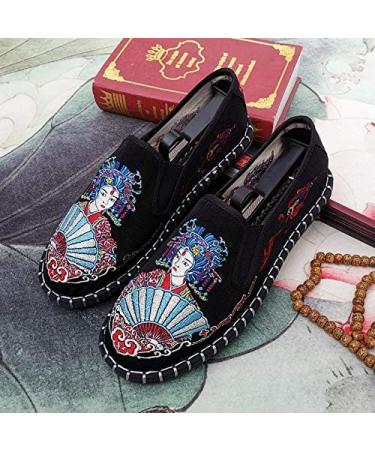 Old Beijing Embroidered Unisex Kung Fu Tai Chi Shoes - Black Rubber Sole Size 41 EU | International Shipping Available - Buy Online on GoSupps.com
