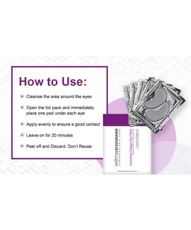 WILMA SCHUMANN Under Eye Mask Patches - 5 Pack + Contour Eye Serum 30ML for Puffy Eyes, Dark Circles, Wrinkles - Reduce Appearance with Fine Line Treatment - Buy Online on GoSupps.com