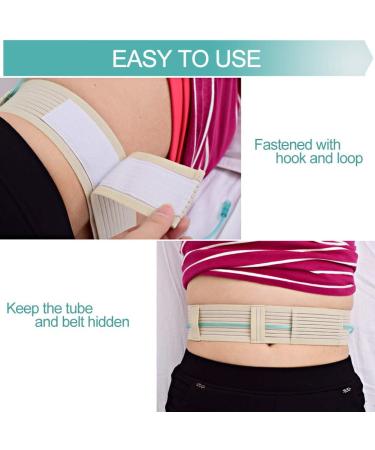 Breathable Peritoneal Dialysis Belt & Feeding Tube Holder | Medical Supplies for Small Waist (24-35 Inch) - Beige - Buy Online on GoSupps.com
