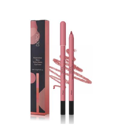 KISSIO Lip Liner,Creamy Lip Liner Pencil,Long Lasting Lip Liner with Sharppens,Matte Lip Liner Smooth and Soft,Non-Dry,Easy to Use,Cruelty free,0.02 oz(03#Whisper)